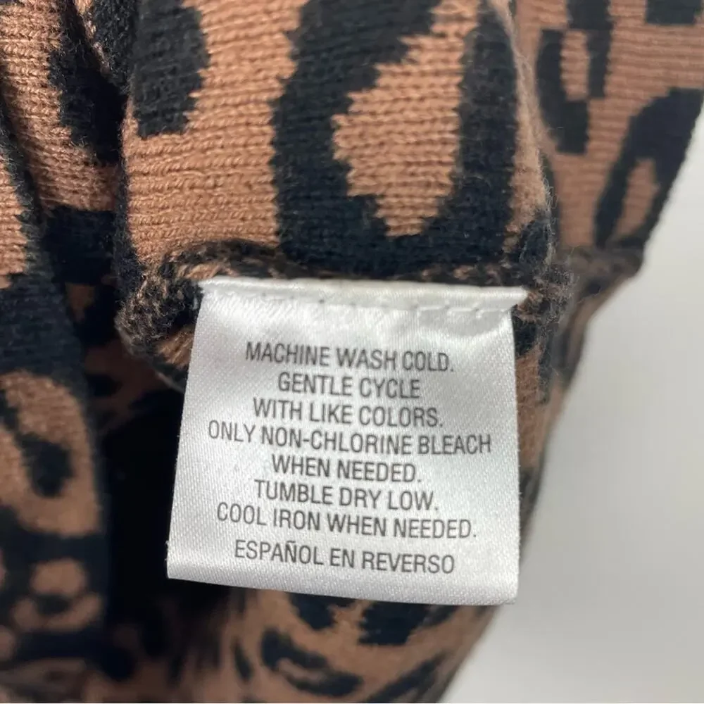 Charter Club | Leopard Print Skirt Stretchy Brown & Black Knee Length S